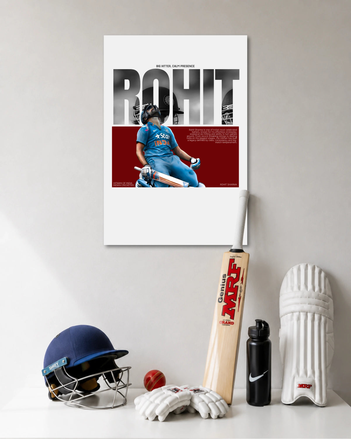 Rohit Sharma Hitman Cricket Poster poster artwork