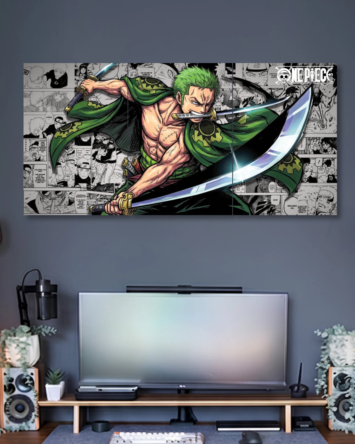 Three-panel Zoro Three Sword Style 3 Piece Poster Set artwork featuring premium detailed design 2