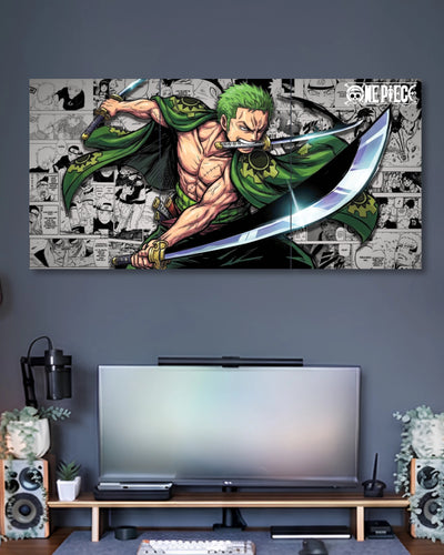 Three-panel Zoro Three Sword Style 3 Piece Poster Set artwork featuring premium detailed design 2