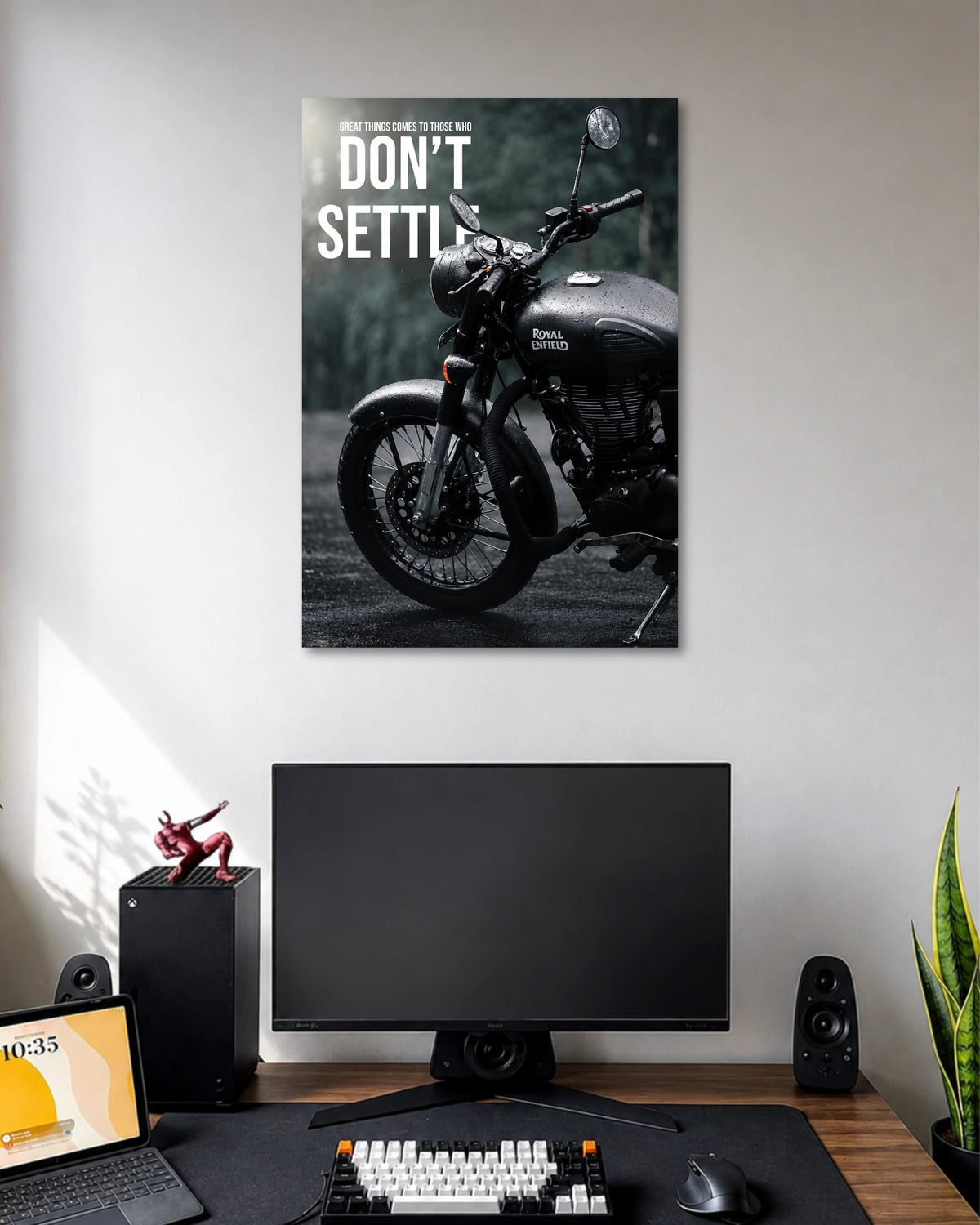 Royal Enfield Don't Settle Poster poster artwork