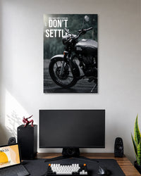 Royal Enfield Don't Settle Poster poster artwork