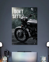 Alternative artwork view of Royal Enfield Don't Settle Poster