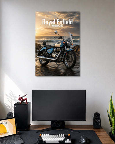 Royal Enfield Meteor 350 Motorcycle Poster  poster artwork