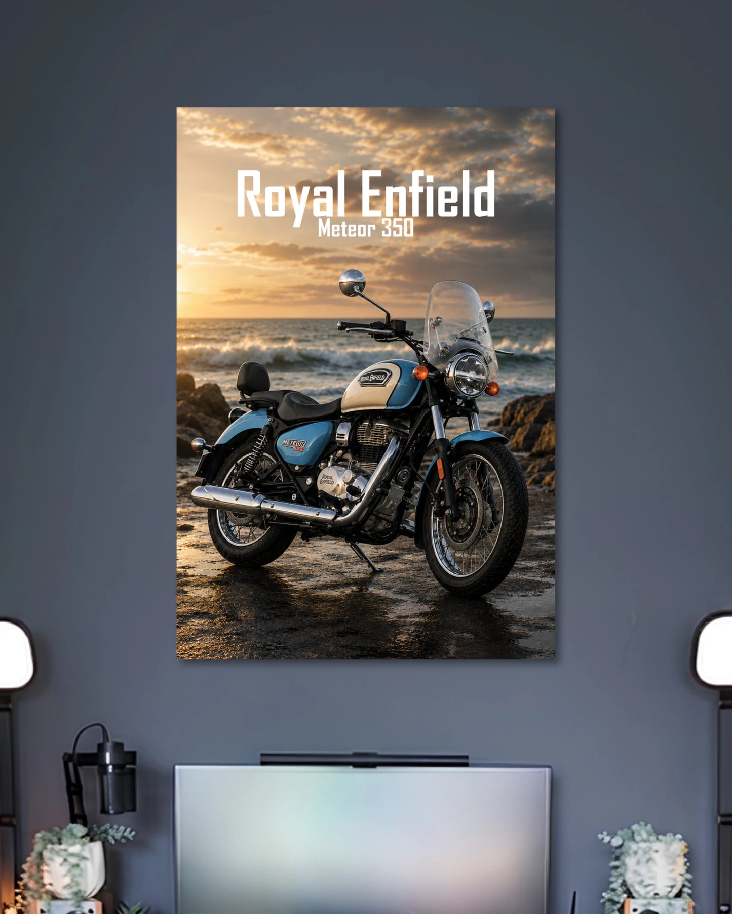Alternative artwork featuring Royal Enfield Meteor 350 Motorcycle Poster