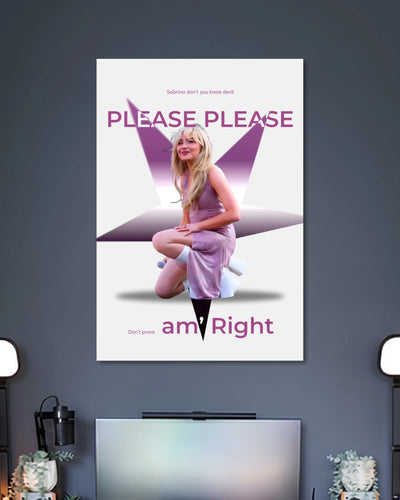 Alternative artwork featuring Sabrina Carpenter Please Please Please Poster