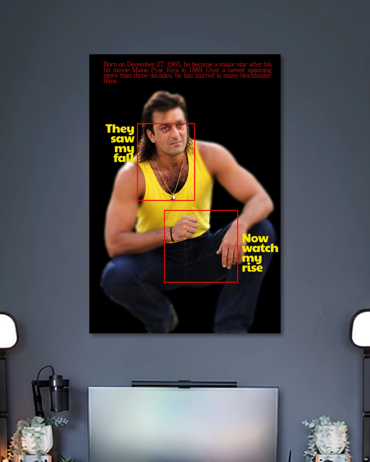 Alternative artwork featuring Sanjay Dutt They Saw My Fall Poster