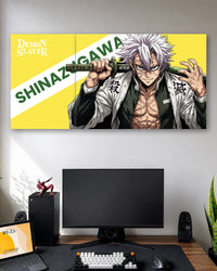 Three-panel Sanemi Demon Slayer 3 Piece Poster Set artwork featuring premium detailed design 1