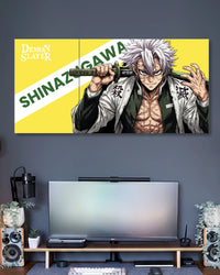 Three-panel Sanemi Demon Slayer 3 Piece Poster Set artwork featuring premium detailed design 2