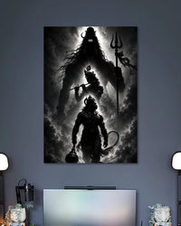 Alternative artwork featuring Shiva Krishna Hanuman Devotional Poster
