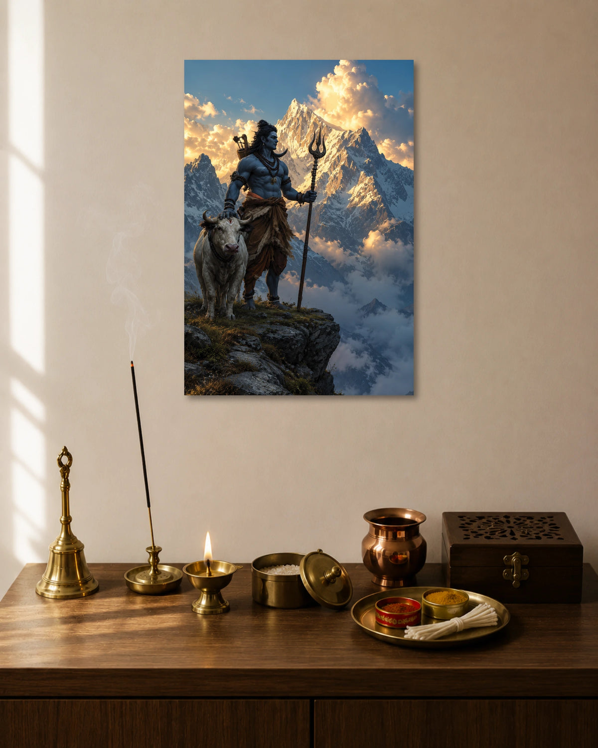 Shiva with Nandi Poster poster artwork