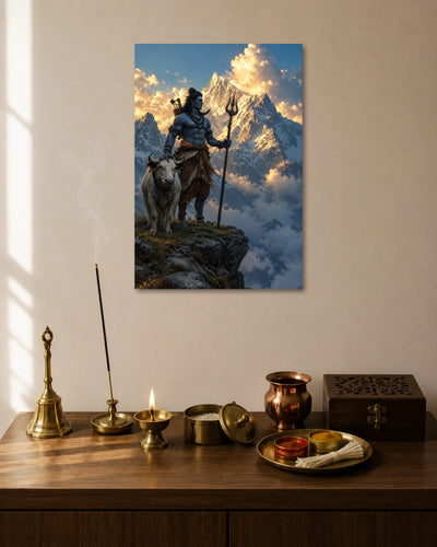 Shiva with Nandi Poster poster artwork