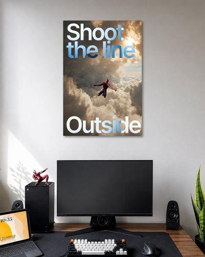 Shoot the Line Outside Spider-Man Poster poster artwork