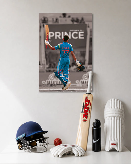 Shubman Gill Prince Walk Poster premium artwork 1