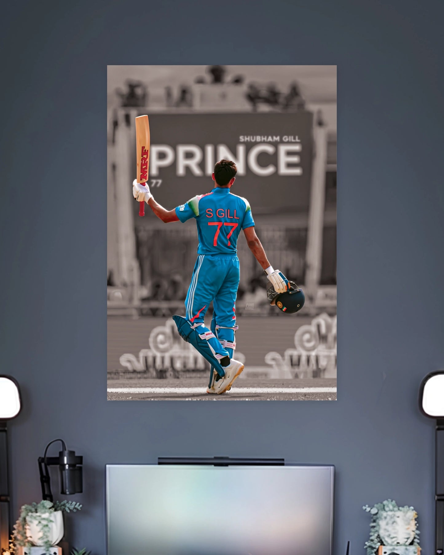 Shubman Gill Prince Walk Poster premium artwork 2