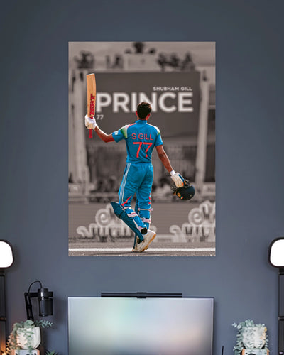 Shubman Gill Prince Walk Poster premium artwork 2