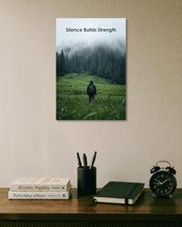 Silence Builds Strength Poster artwork with bold detailed composition 1