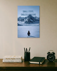 Small Steps Endless Horizons Poster artwork with bold detailed composition 1
