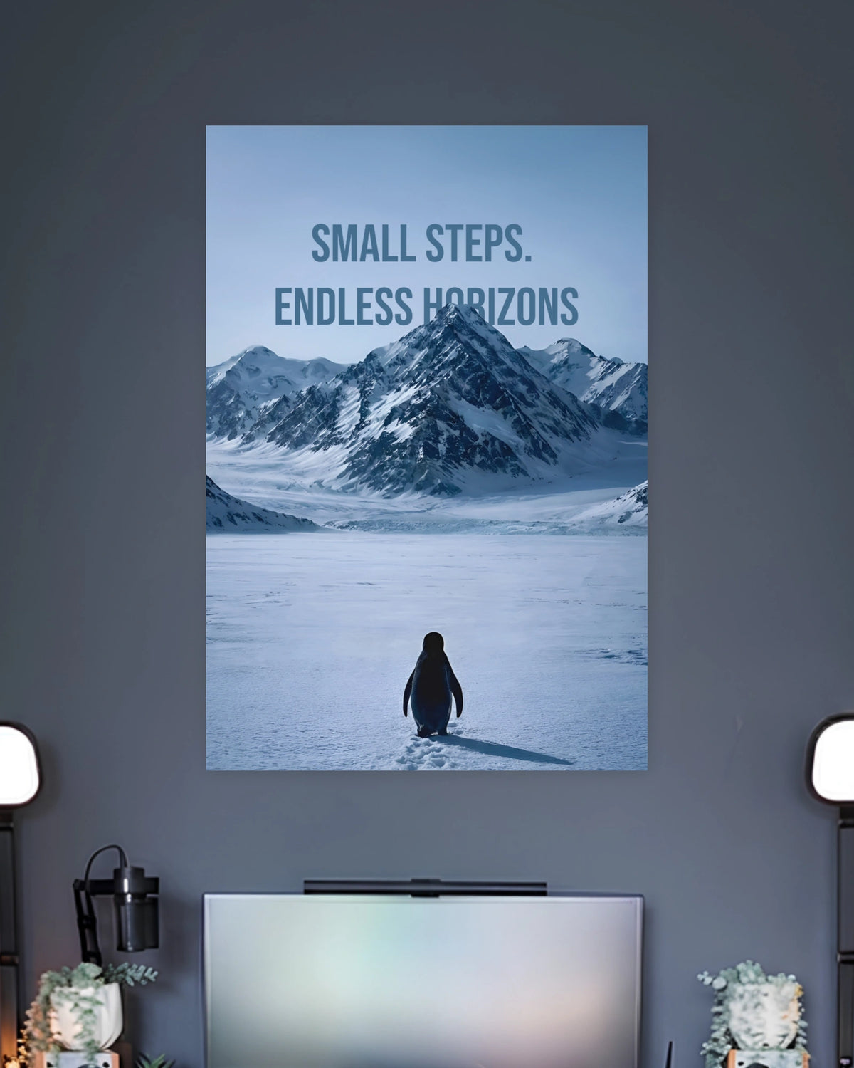 Small Steps Endless Horizons Poster artwork with bold detailed composition 2