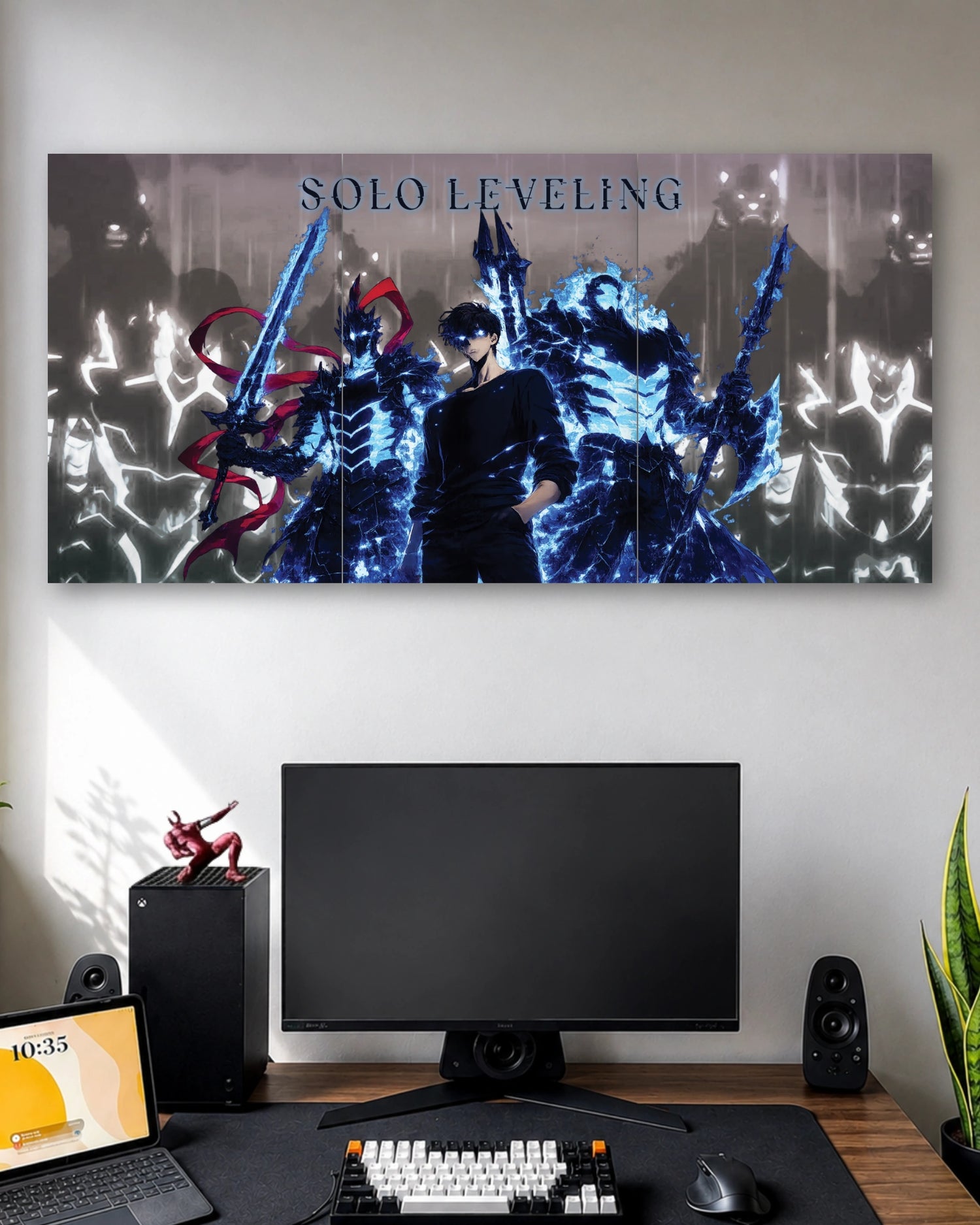 Three-panel Solo Leveling 3 Piece Poster Set artwork featuring premium detailed design 1