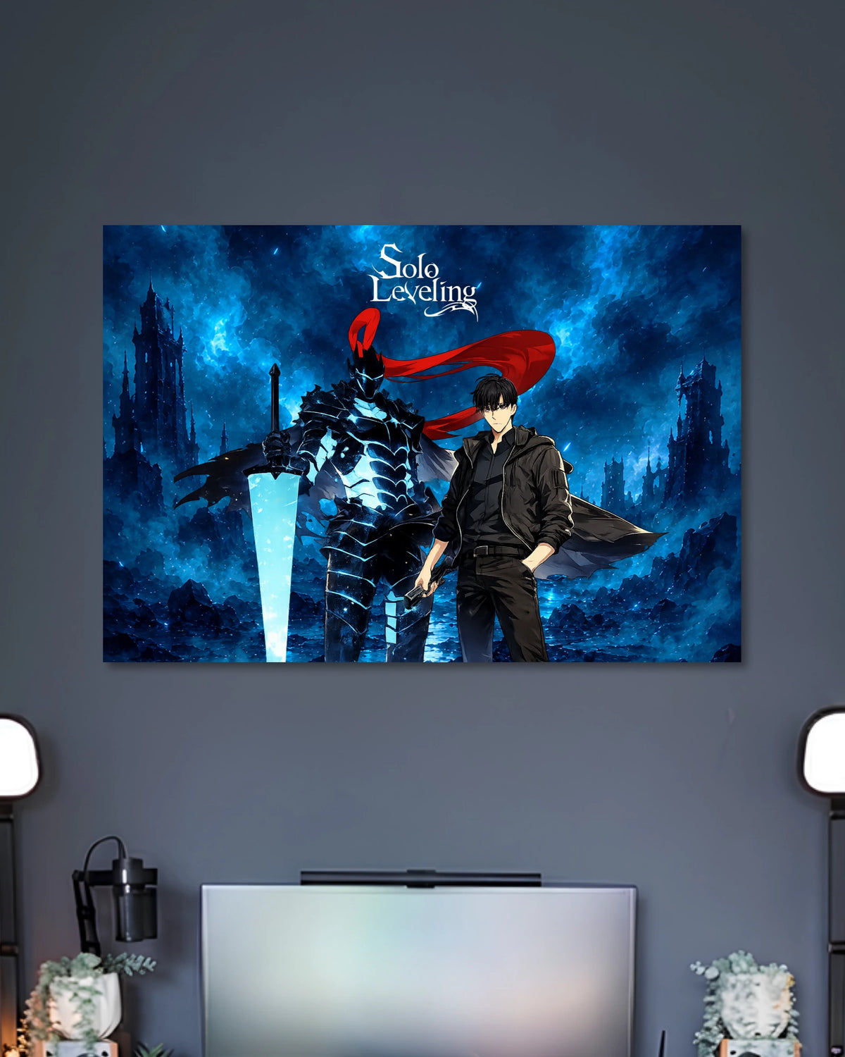 Alternative artwork view of Solo Leveling Sung Jinwoo Landscape Poster