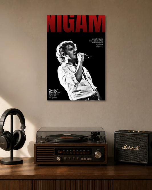 Sonu Nigam Bollywood Music Vintage Wall Poster poster artwork