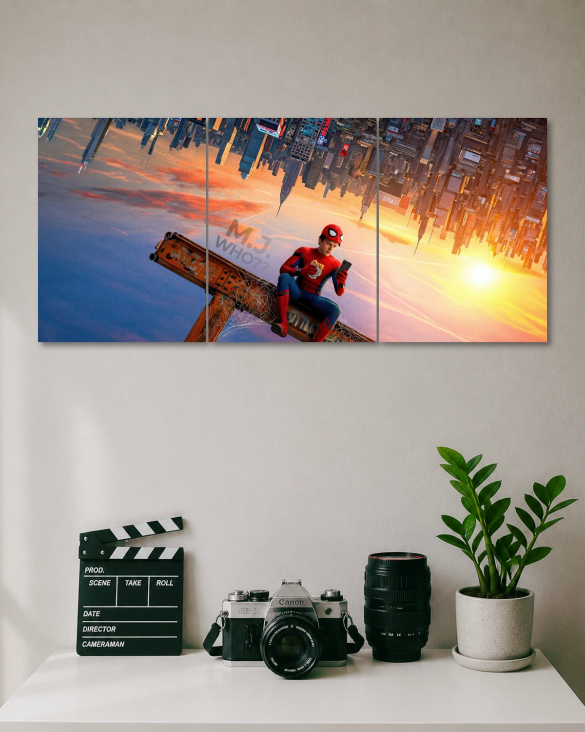 Spider-Man Inverted City 3 Piece Split Wall Art three-panel artwork 1