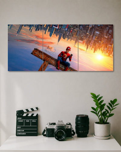 Spider-Man Inverted City 3 Piece Split Wall Art three-panel artwork 1