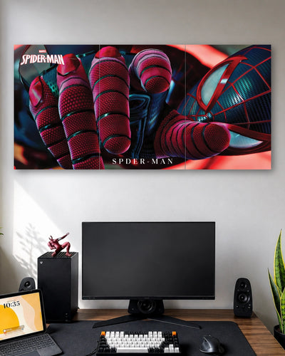 Three-panel Spider-Man Reaching Hand 3 Piece Poster Set artwork featuring premium detailed design 1