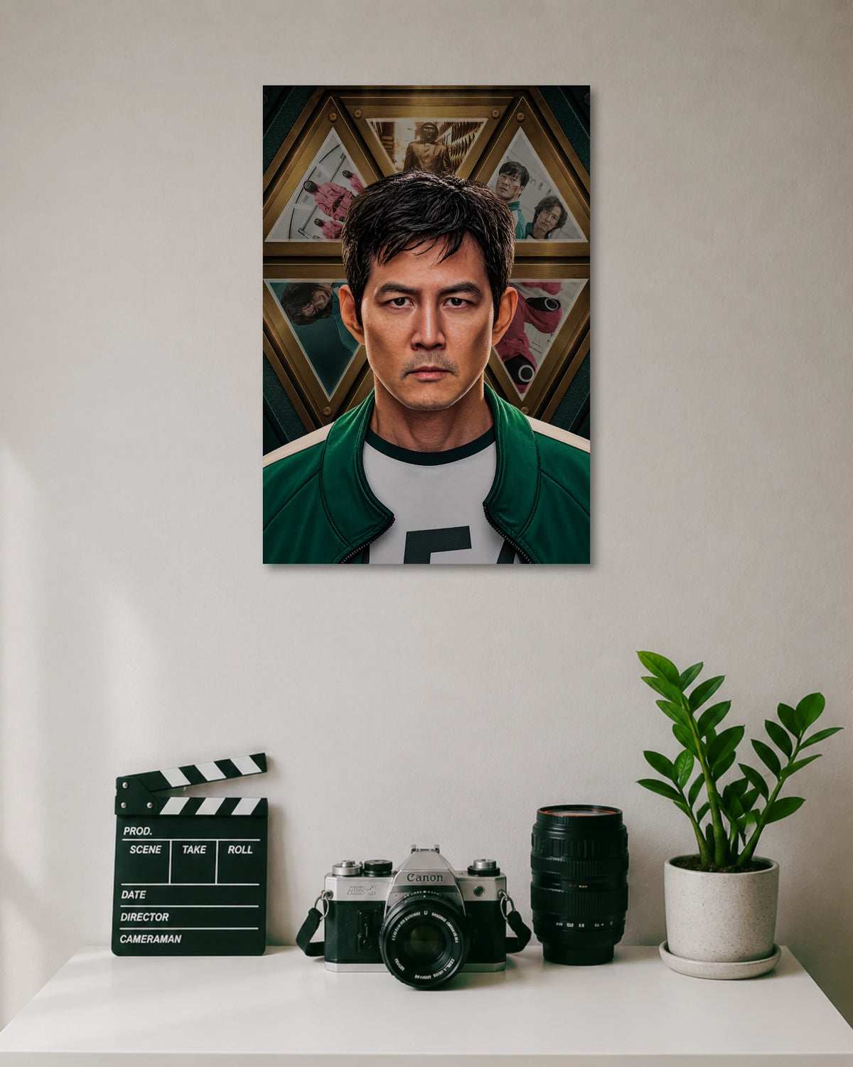 Squid Game Seong Gi-hun Green Jacket Poster poster artwork