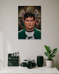 Squid Game Seong Gi-hun Green Jacket Poster poster artwork