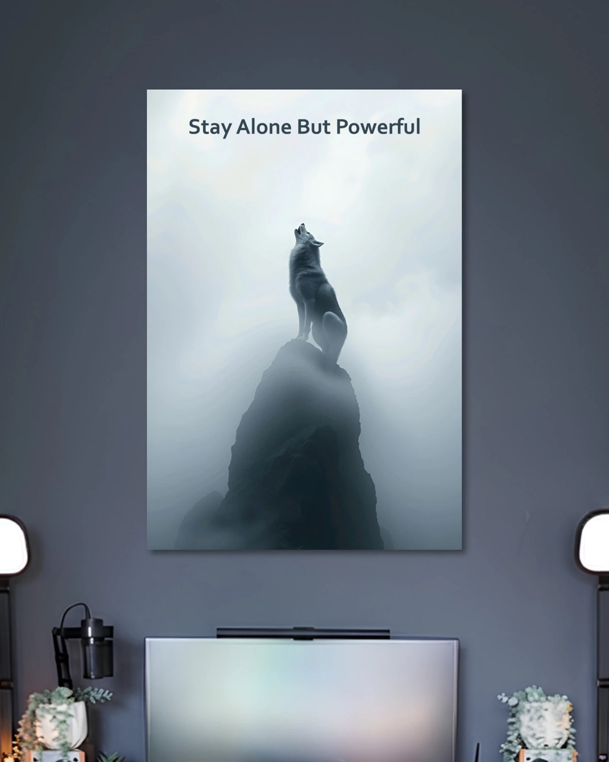Alternative artwork view of Stay Alone But Powerful Wolf Poster