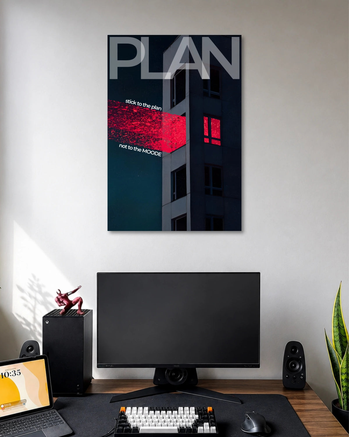 Stick to the Plan Motivational Poster poster artwork