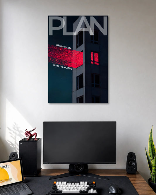 Stick to the Plan Motivational Poster poster artwork