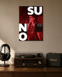 Sunidhi Chauhan Suno Red Pop Art Music Poster poster artwork