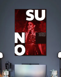 Alternative artwork featuring Sunidhi Chauhan Suno Red Pop Art Music Poster