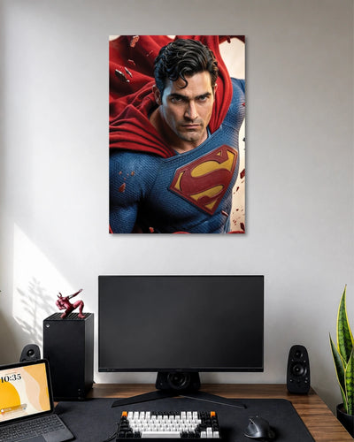 Superman Heroic Close-Up Poster poster artwork