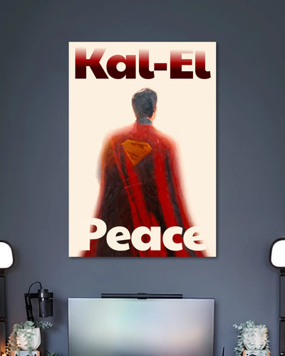 Alternative artwork featuring Superman Kal-El Peace Minimal Poster