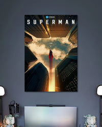 Alternative artwork featuring Superman Look Up City Flight Movie Poster