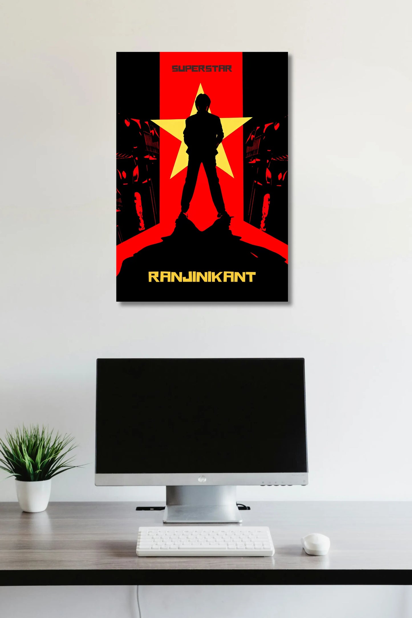 Superstar Rajinikanth silhouette Poster