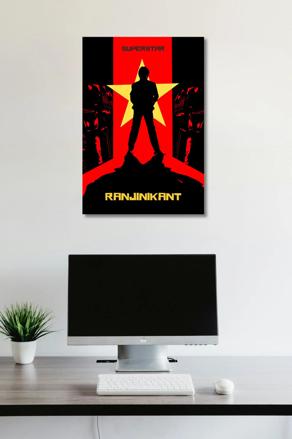 Superstar Rajinikanth silhouette Poster