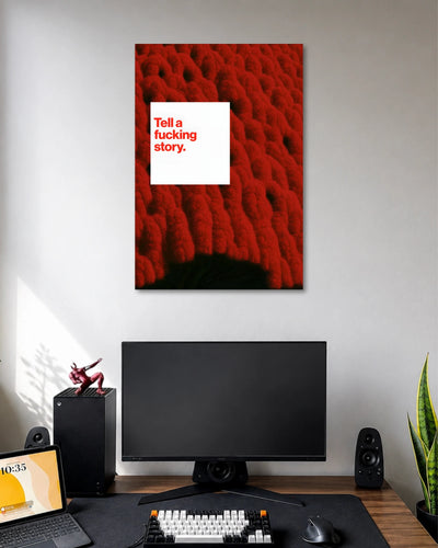 Tell a Fucking Story Creative Typography Poster poster artwork