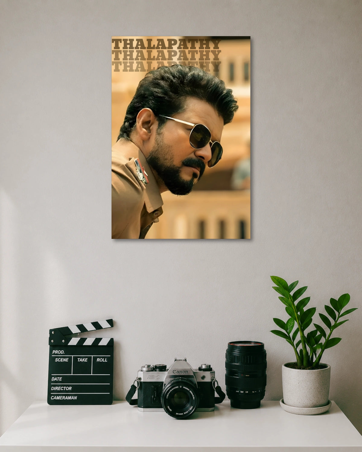 Thalapathy Vijay Jana Nayagan Police Look Poster artwork with bold detailed composition 1
