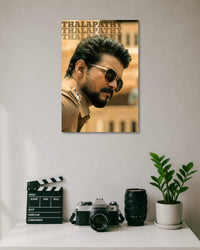 Thalapathy Vijay Jana Nayagan Police Look Poster artwork with bold detailed composition 1