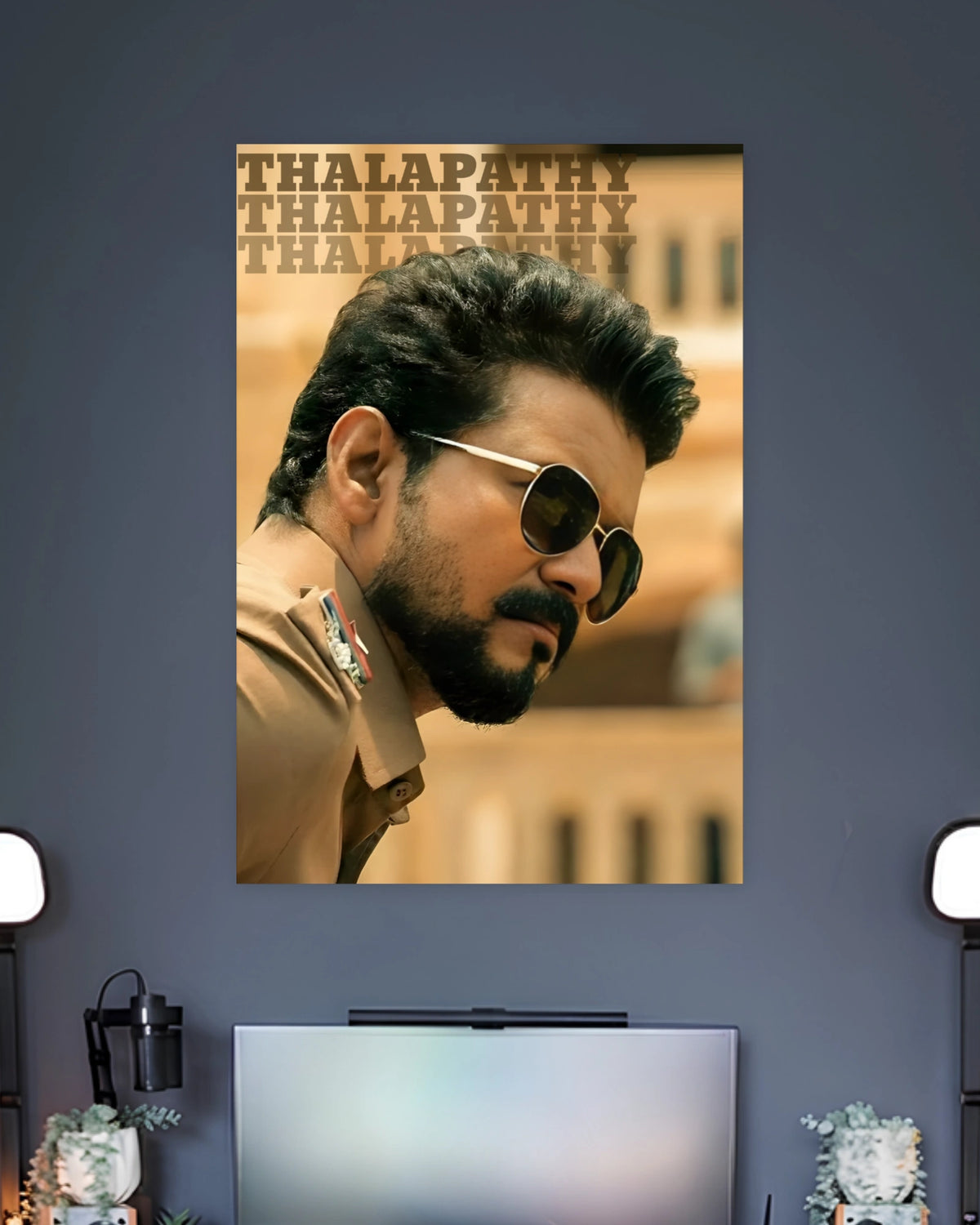 Thalapathy Vijay Jana Nayagan Police Look Poster artwork with bold detailed composition 2