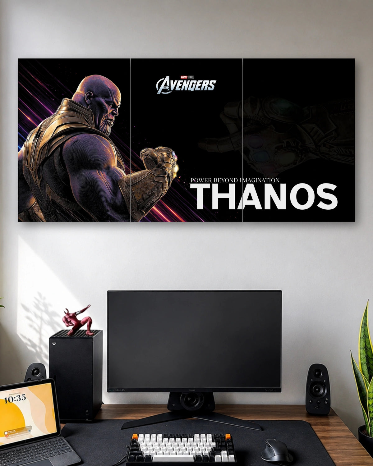 Three-panel Thanos Infinity Gauntlet 3 Piece Poster Set artwork featuring premium detailed design 1