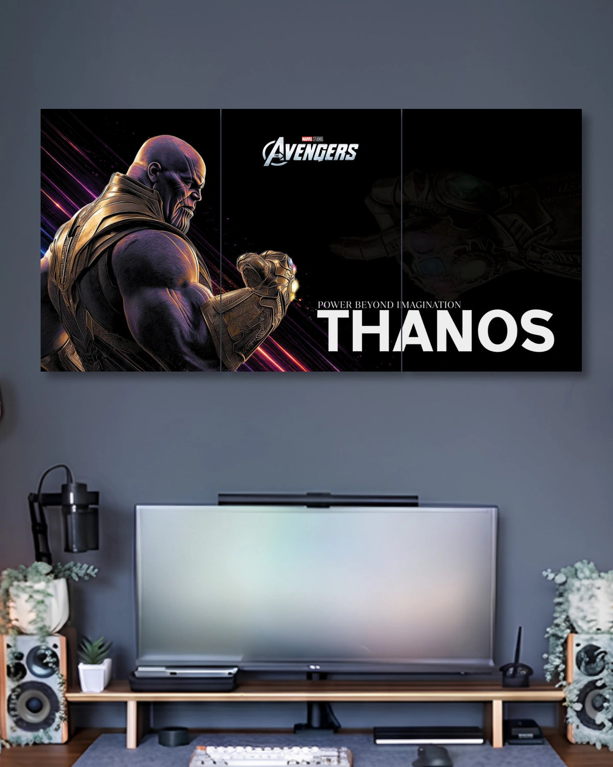 Three-panel Thanos Infinity Gauntlet 3 Piece Poster Set artwork featuring premium detailed design 2