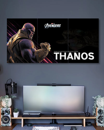 Three-panel Thanos Infinity Gauntlet 3 Piece Poster Set artwork featuring premium detailed design 2