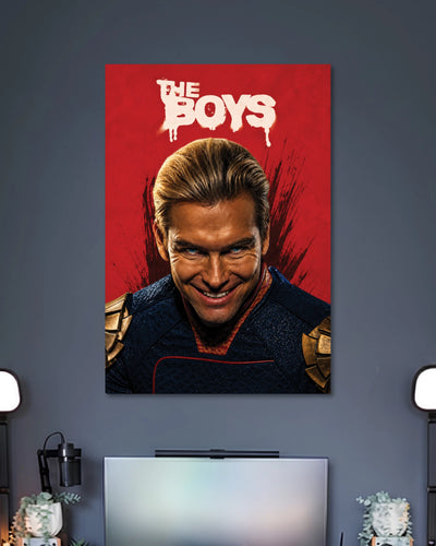 Alternative artwork featuring The Boys Homelander Red Comic Style Character Poster