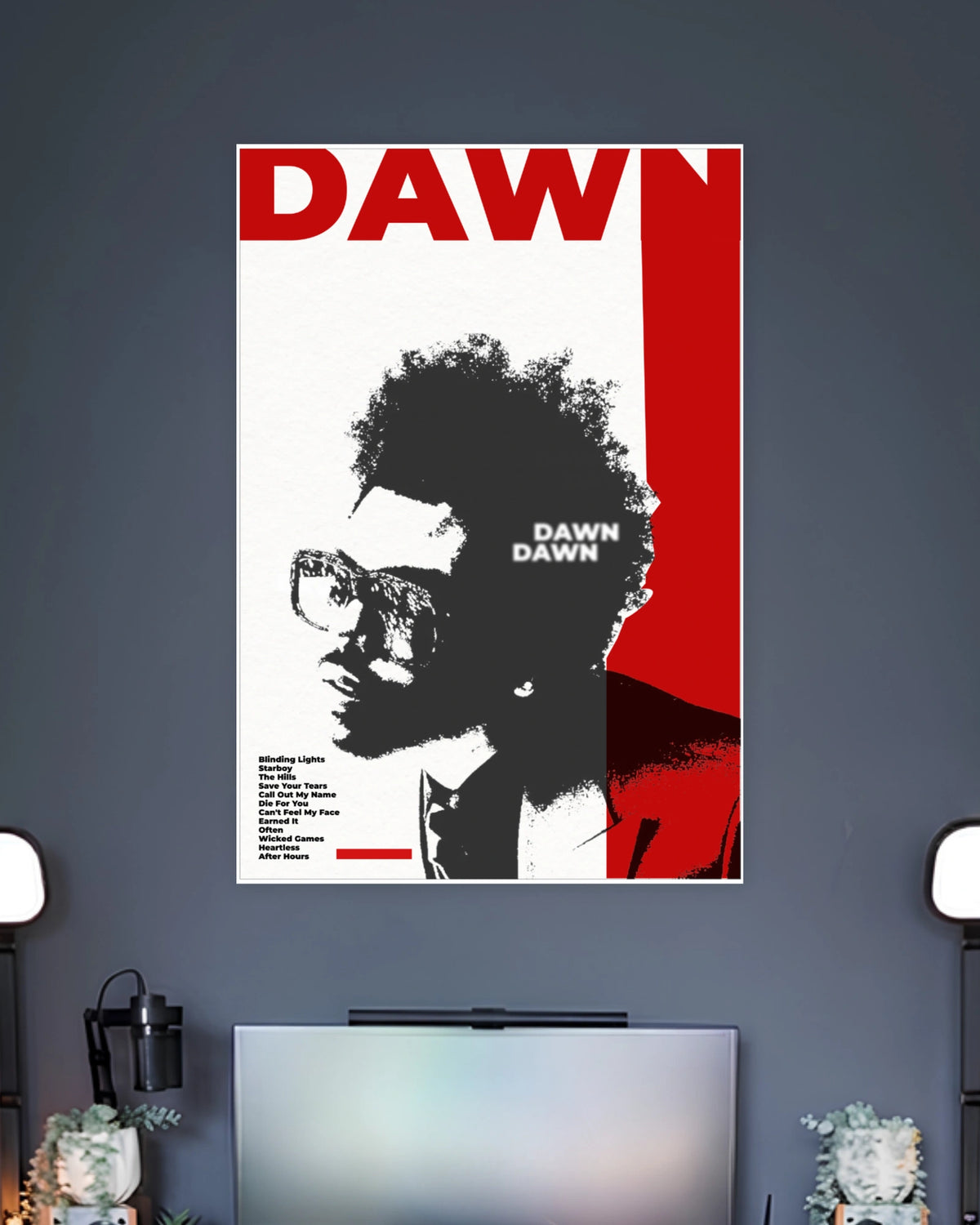 The Weeknd Dawn FM Poster artwork with bold detailed composition 2