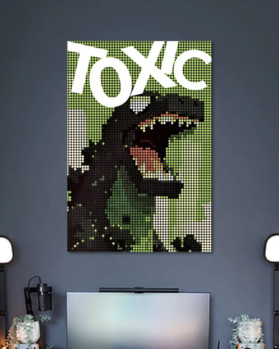 Alternative artwork featuring Toxic Dinosaur Halftone Poster